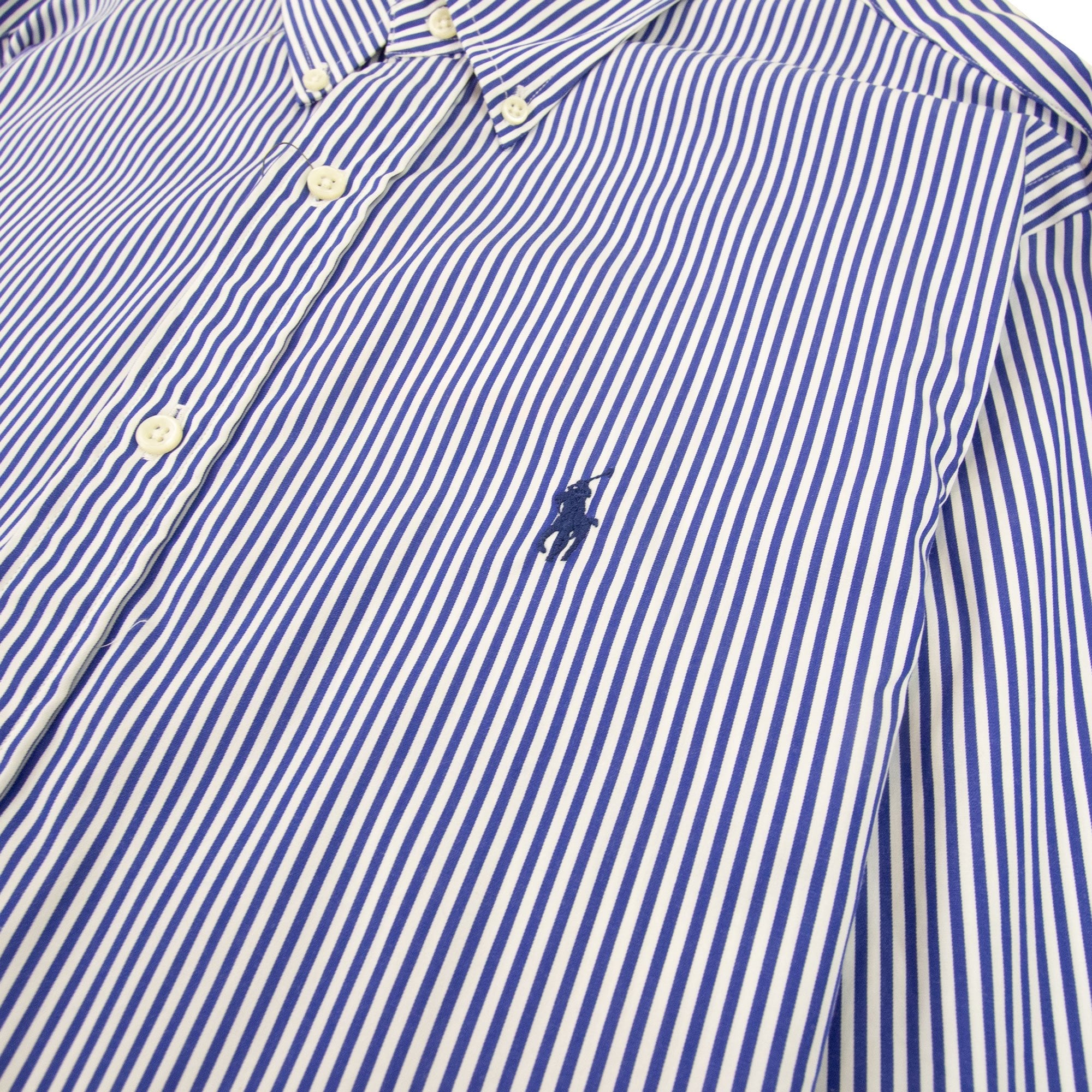 Polo Ralph Lauren Wersm Stripe Slim Fit Long Sleeve Shirt Blue/white