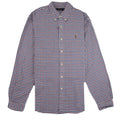 Polo Ralph Lauren Long Sleeve Check Custom Fit Shirt Wine/royal