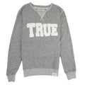 True Religion Felt True Logo Crew Sweatshirt Grey Marl