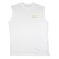 EA7 Round Collar Sleeveless Ribbed Hem Tank Top White