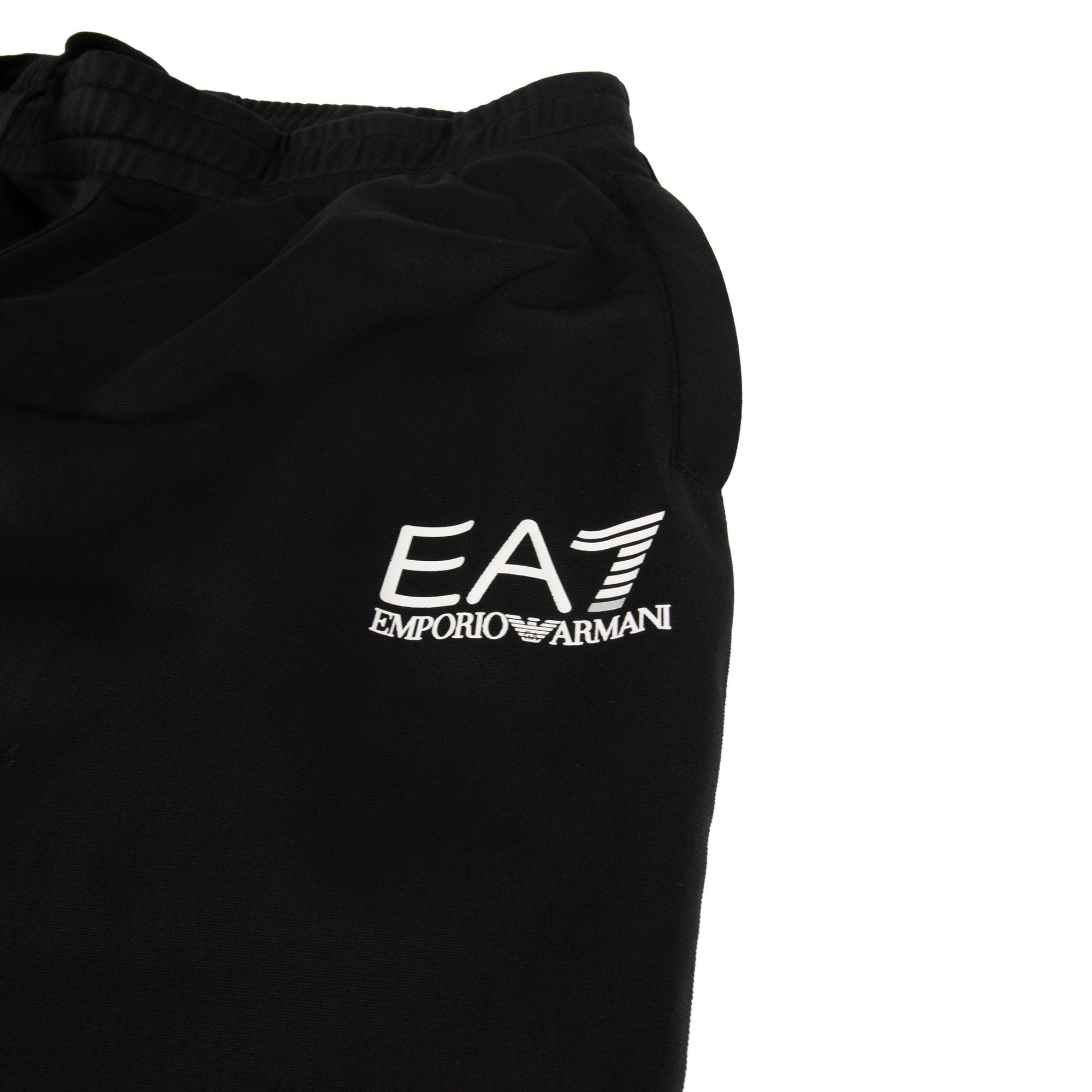 EA7 Train Logo Funnel Neck Polyester Track White/black