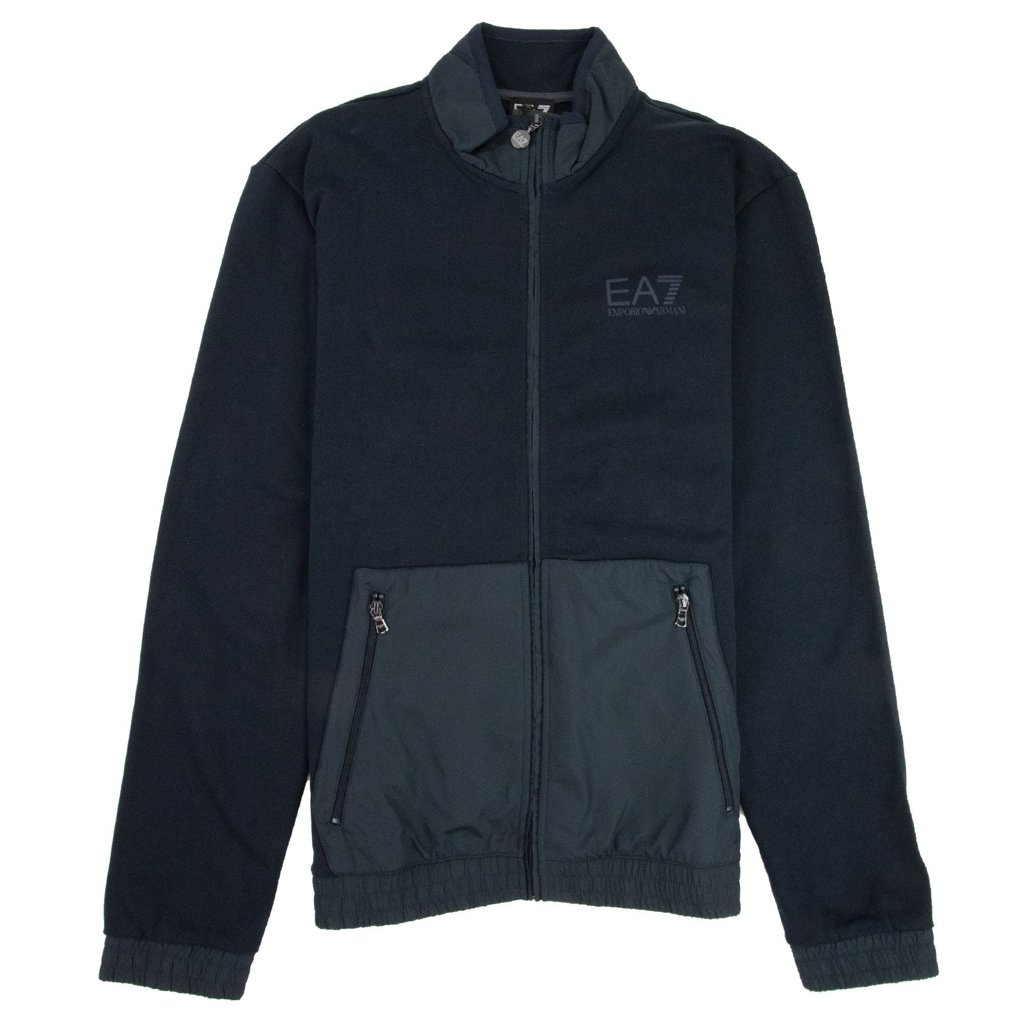 EA7 Big Pocket Funnel Neck Sweatshirt Blue Notte