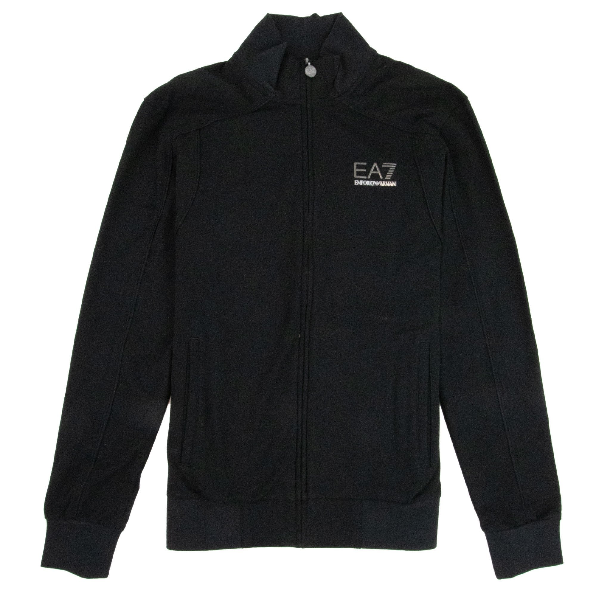EA7 Train Evolution Small Logo Funnel Neck Sweatshirt Black