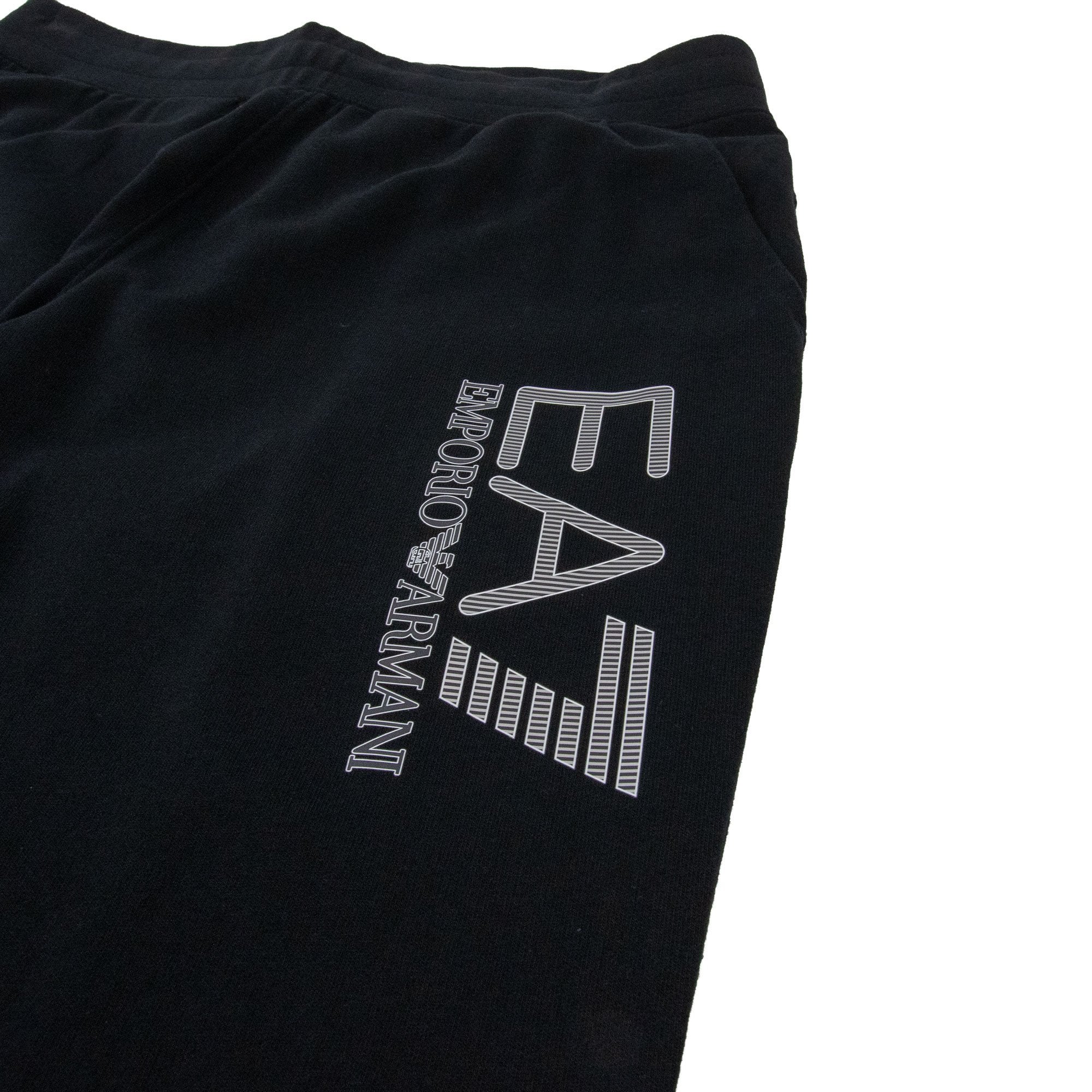 EA7 Hooded Zip Up Large Logo Tracksuit Black
