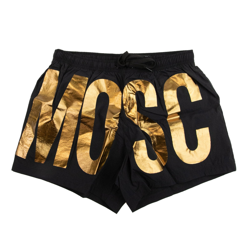 Love Moschino Foil Swim Shorts Black/Gold