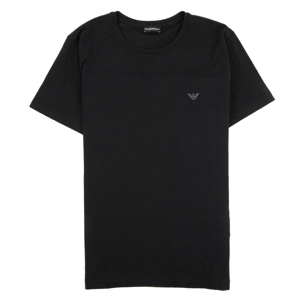 Emporio Armani Chest Logo Side Straight T-Shirt Black 00020