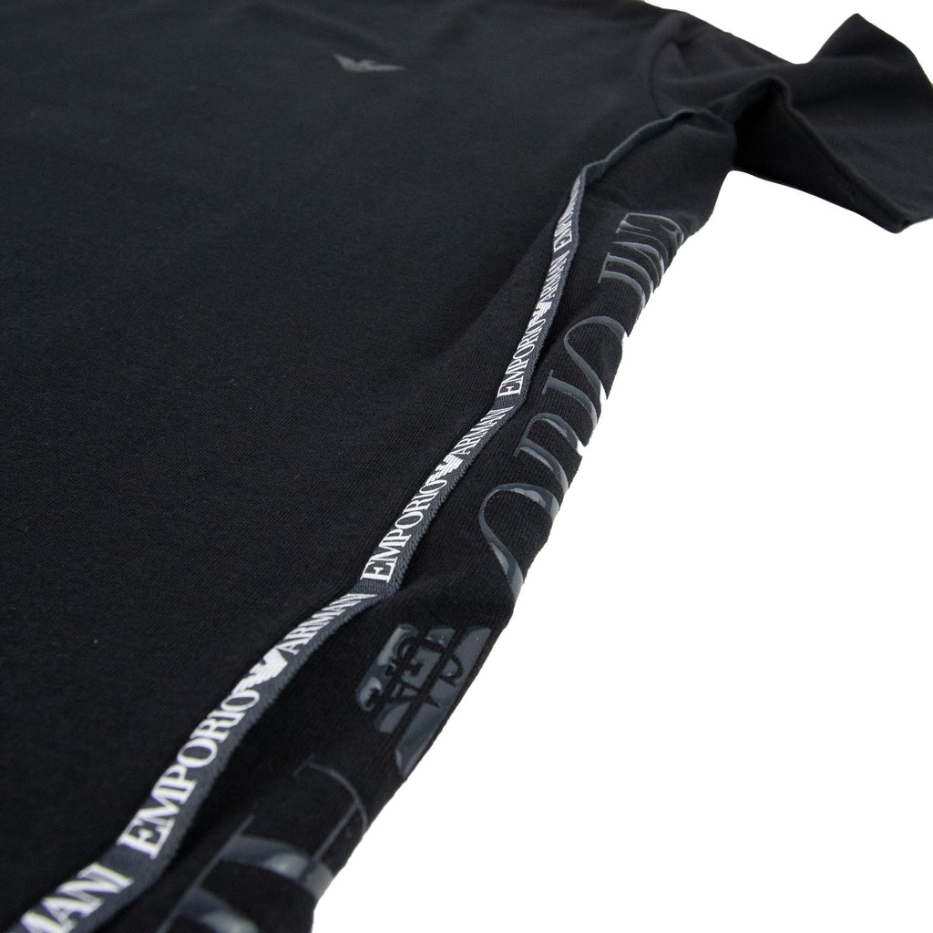 Emporio Armani Chest Logo Side Straight T-Shirt Black 00020