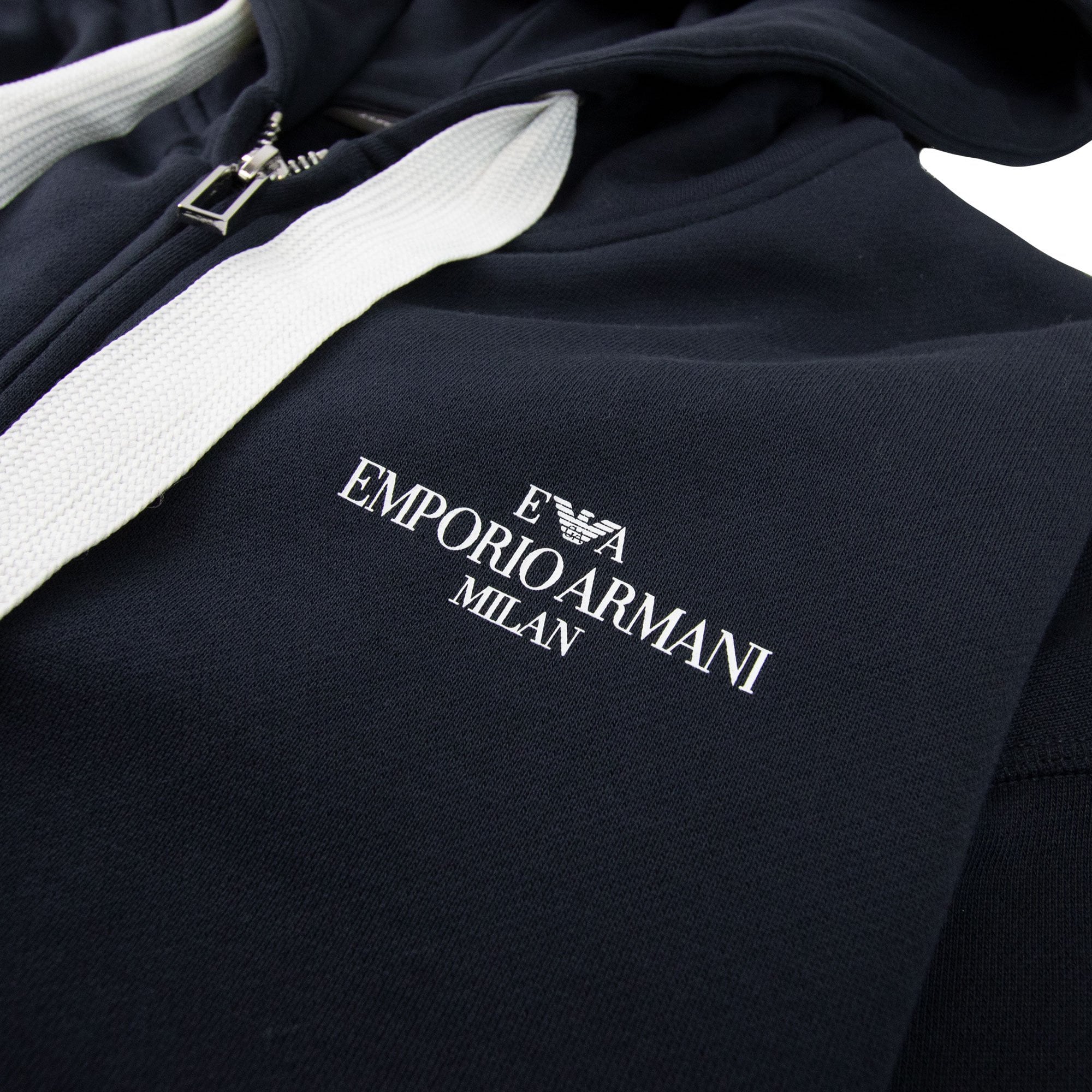 Emporio Armani Front Pocket Zip Up Hoody Navy 0920