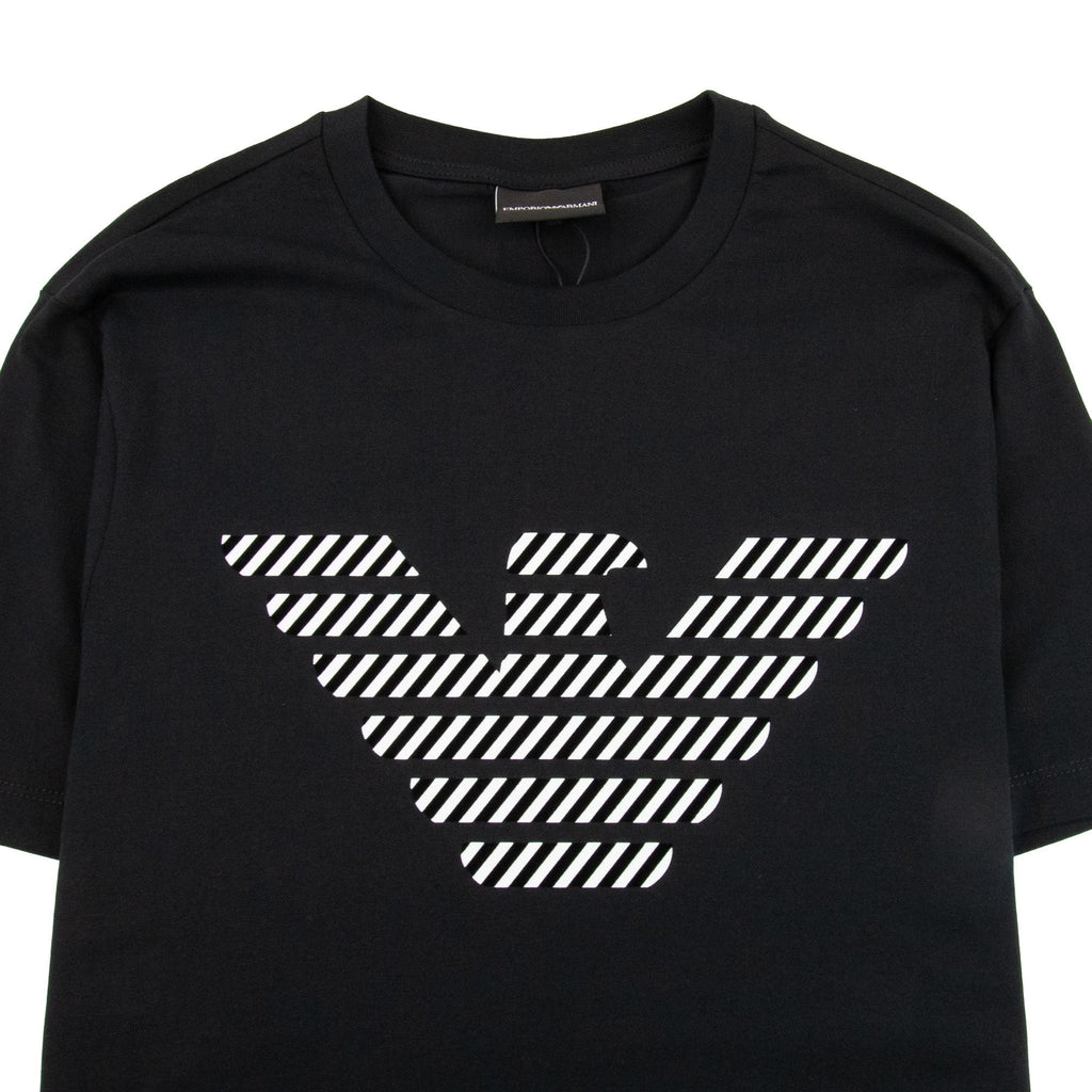 Emporio Armani Diagonal Eagle Logo T-shirt Black 999