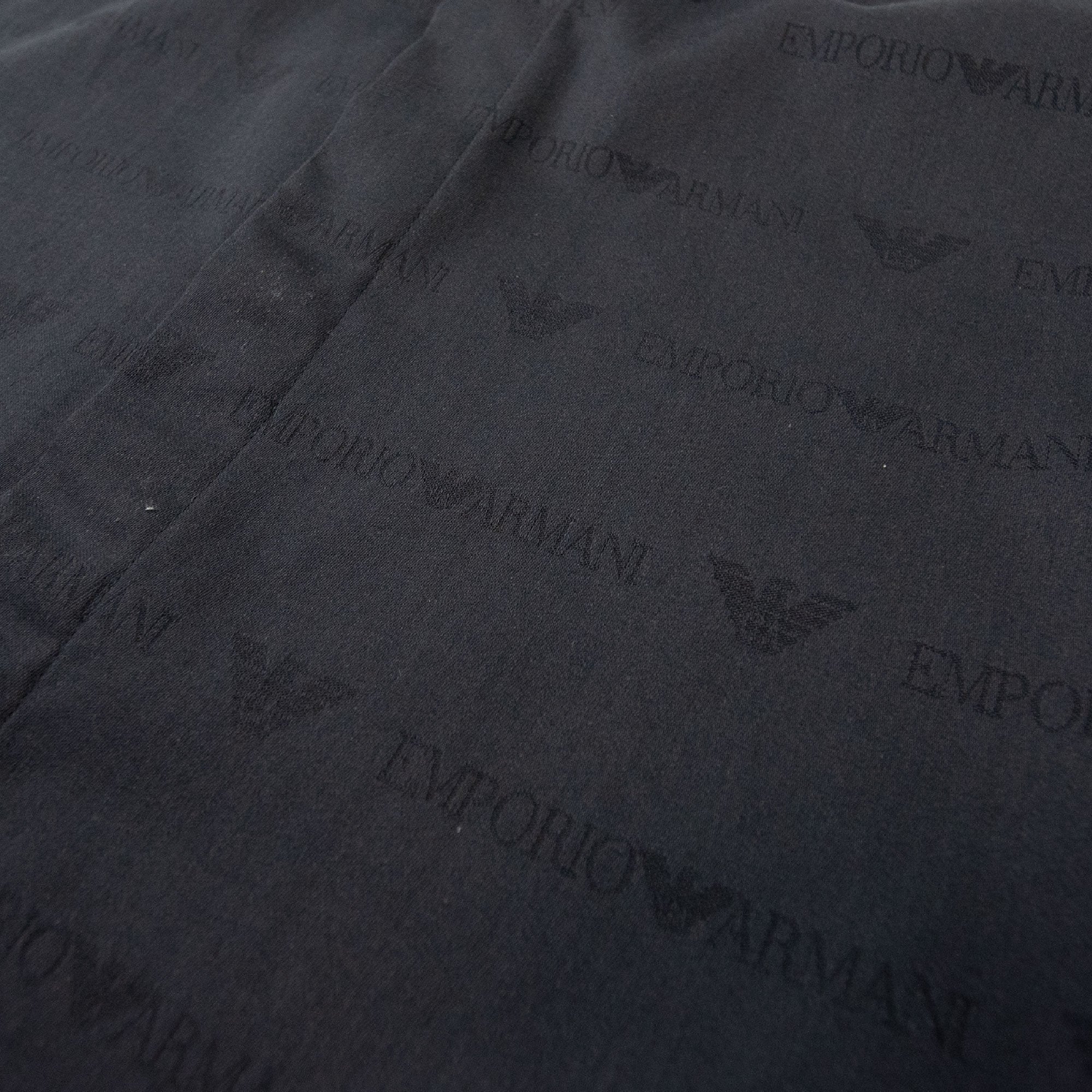Emporio Armani Jacquard Long Sleeve Logo Shirt Black