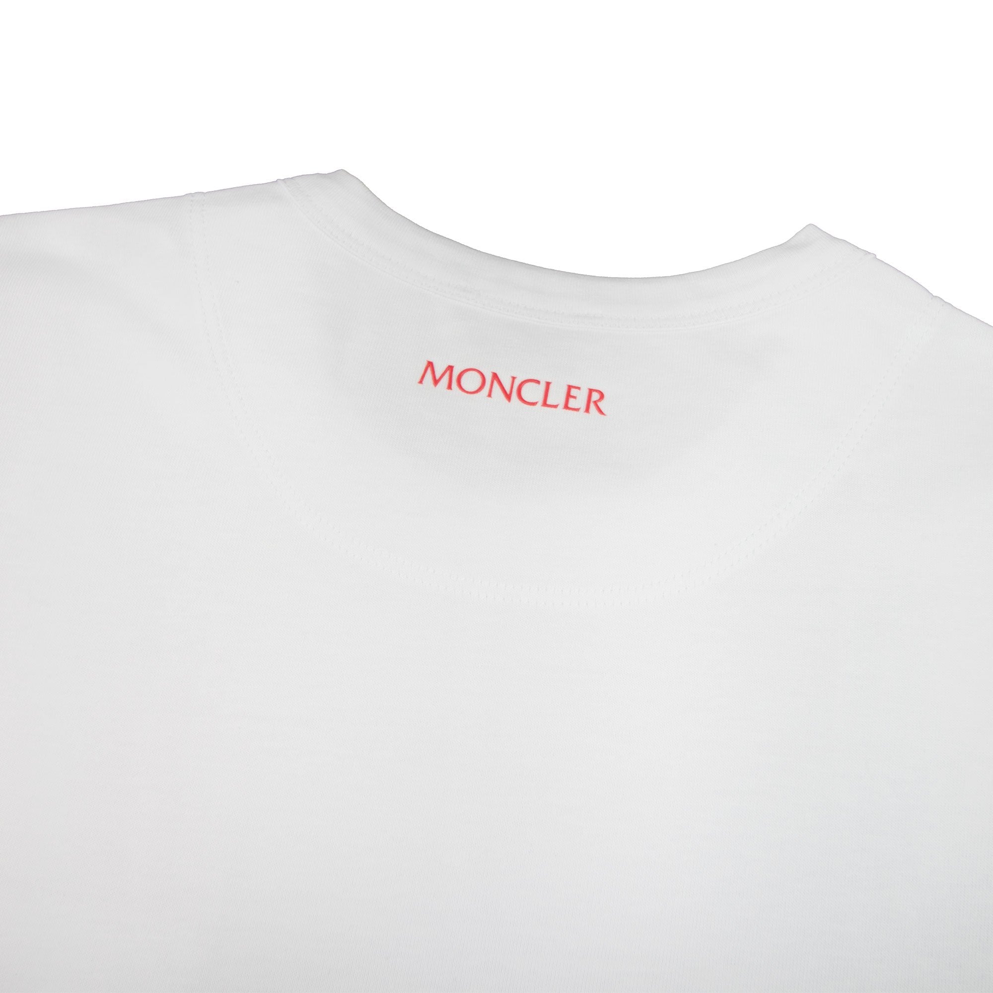 Moncler Logo Trimmed Pocket T-shirt White 001