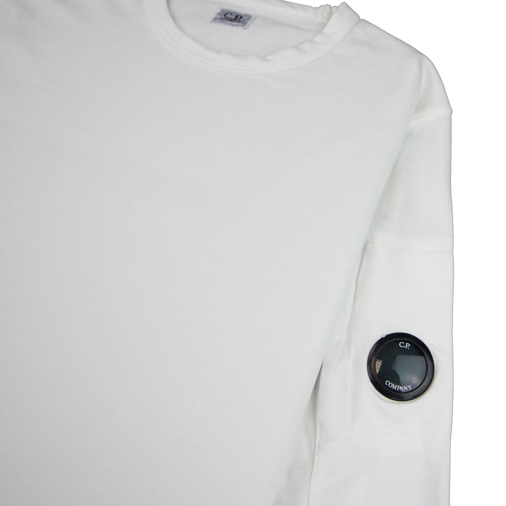 CP Company Arm Lens Crewneck Sweatshirt White 103