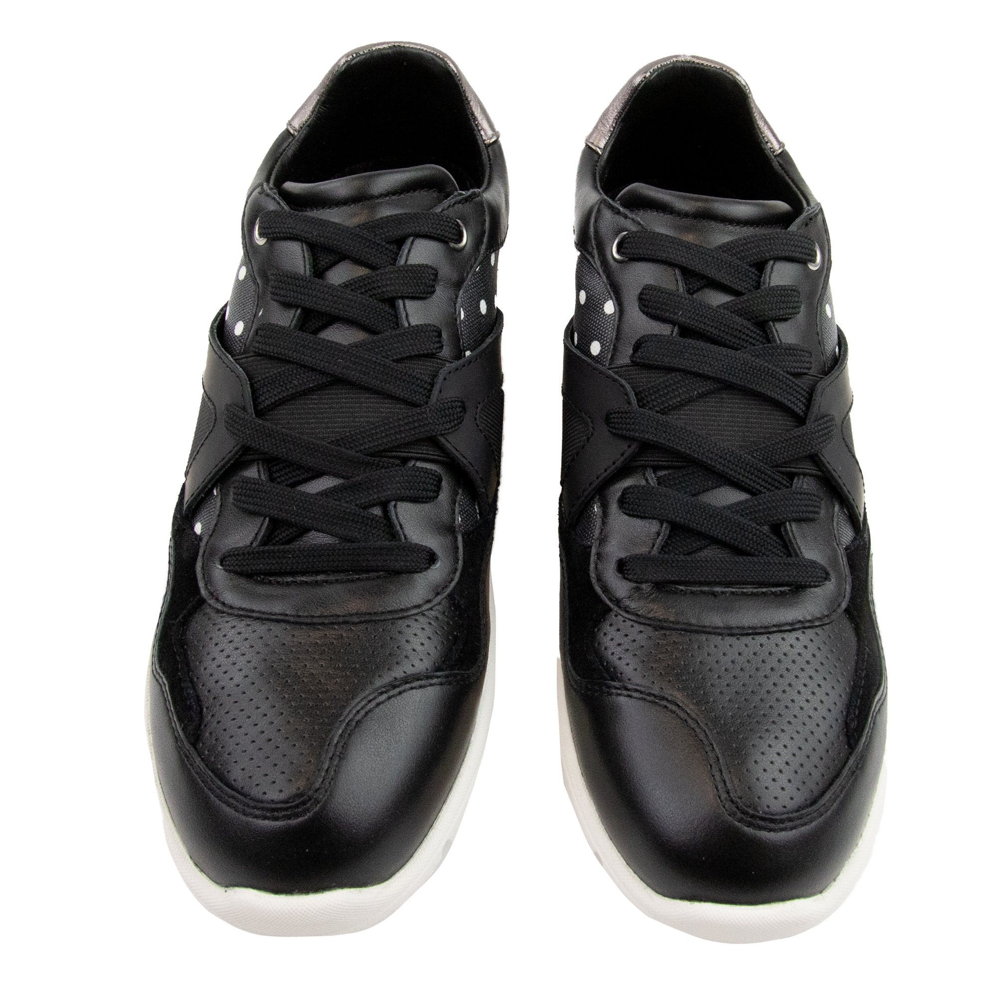 Dolce & Gabbana Low Top Pokka Dot Running Sneaker Black