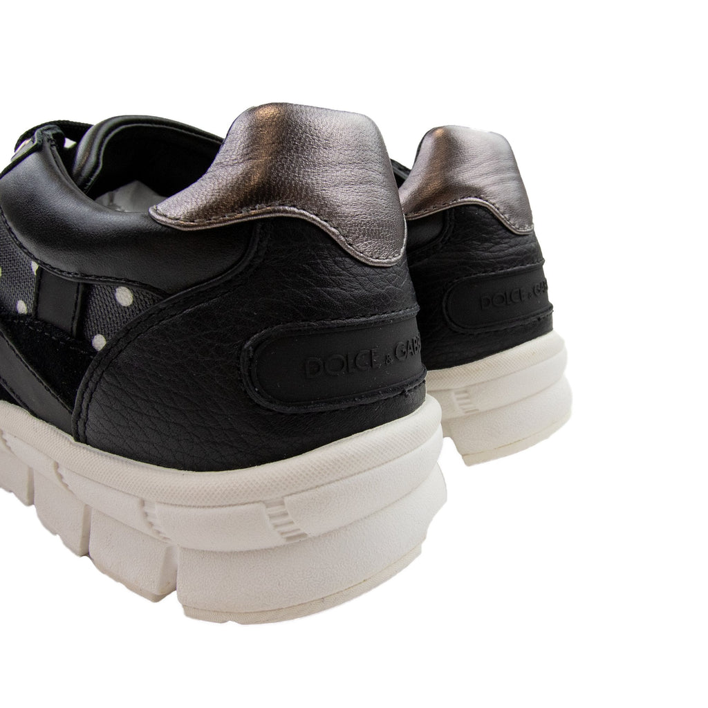 Dolce & Gabbana Low Top Pokka Dot Running Sneaker Black