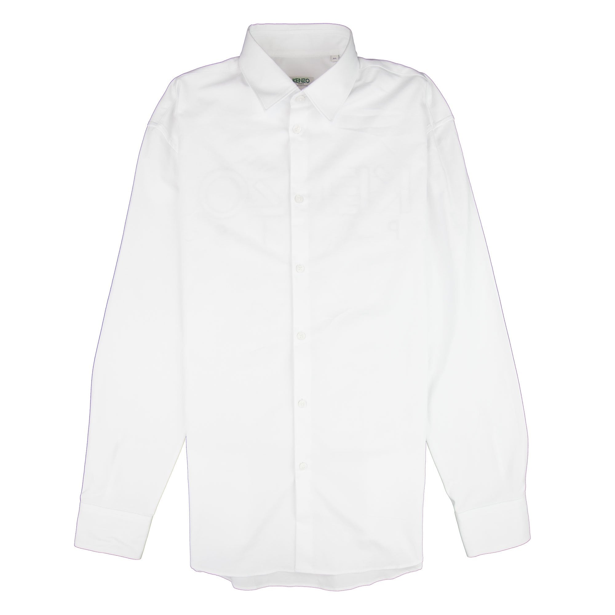 Kenzo Back Logo Long Sleeve Shirt White