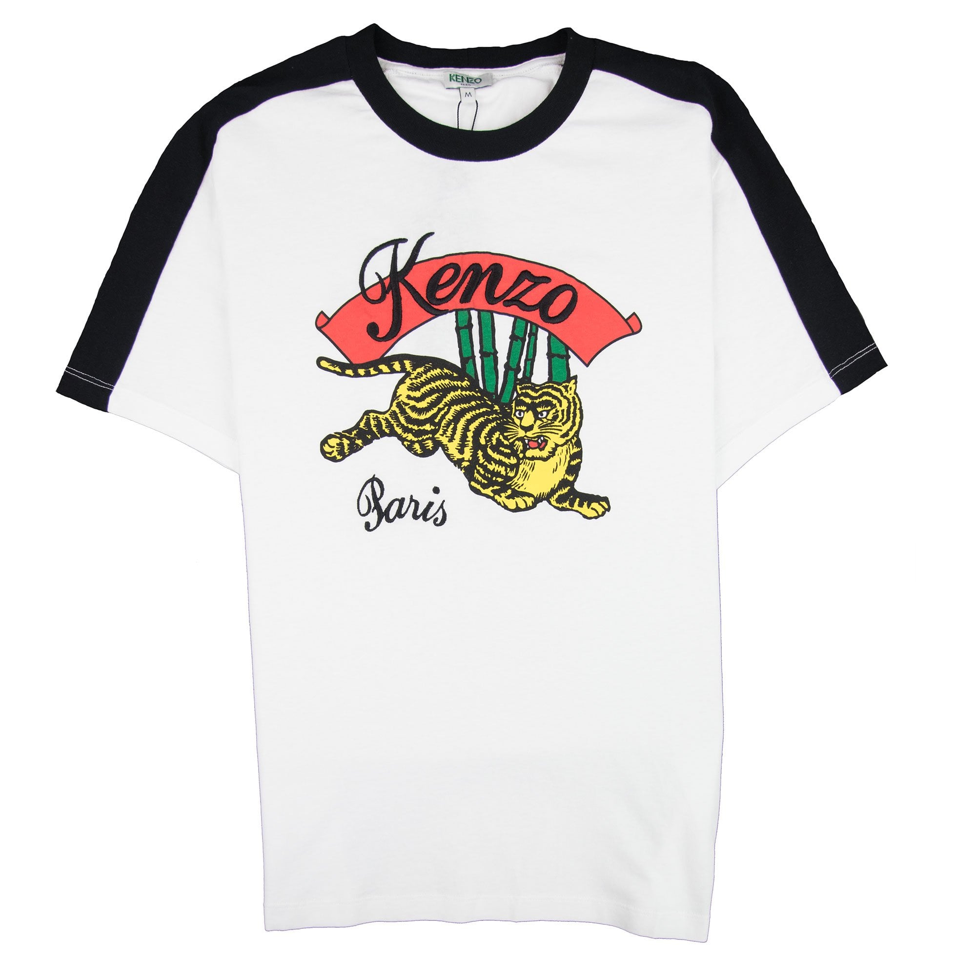 Kenzo Jumping Tiger Print T-shirt White/black