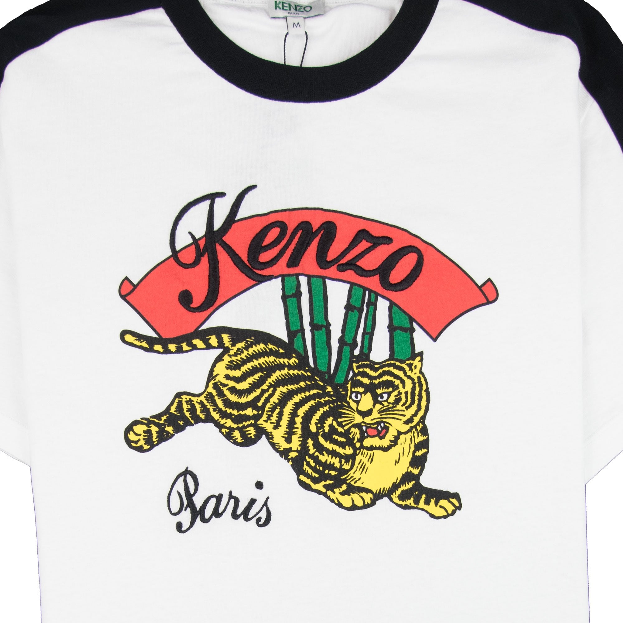 Kenzo Jumping Tiger Print T-shirt White/black