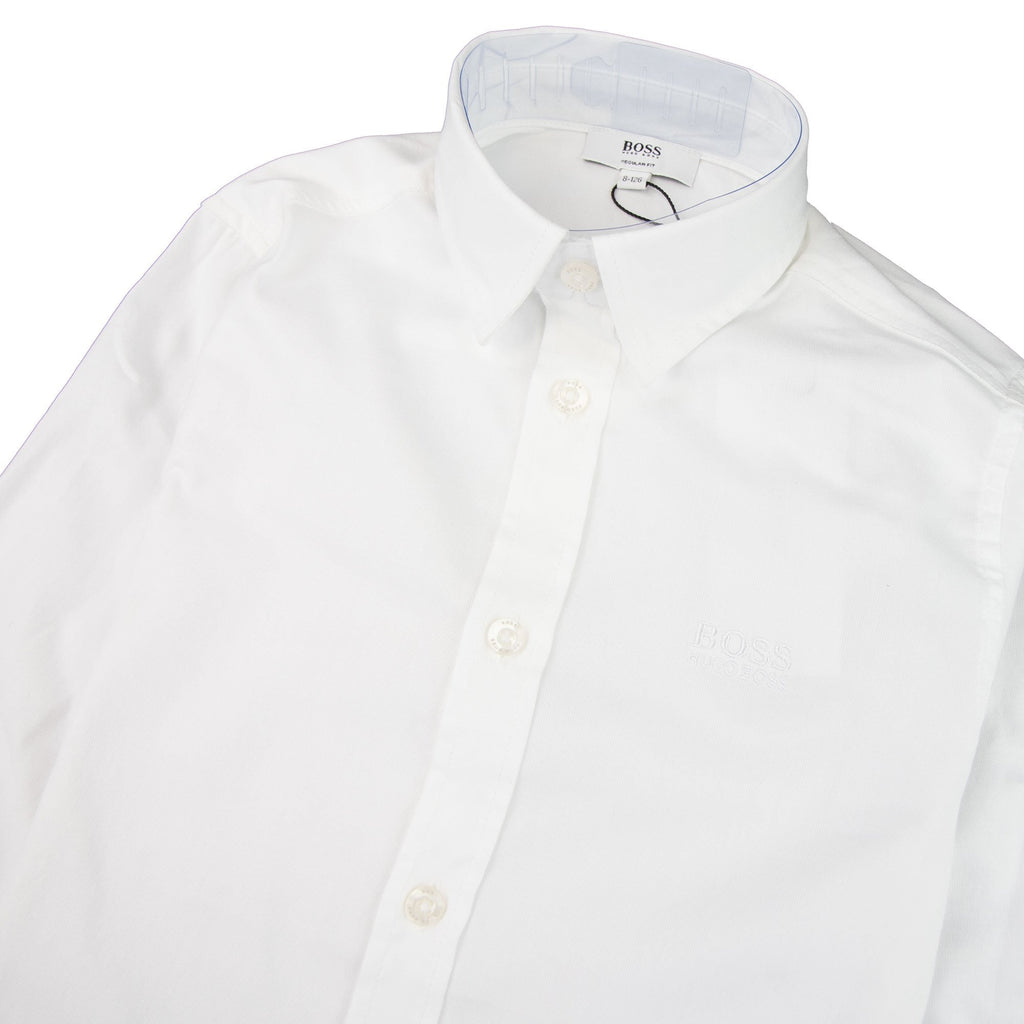 Hugo Boss Kids Long Sleeve Shirt White