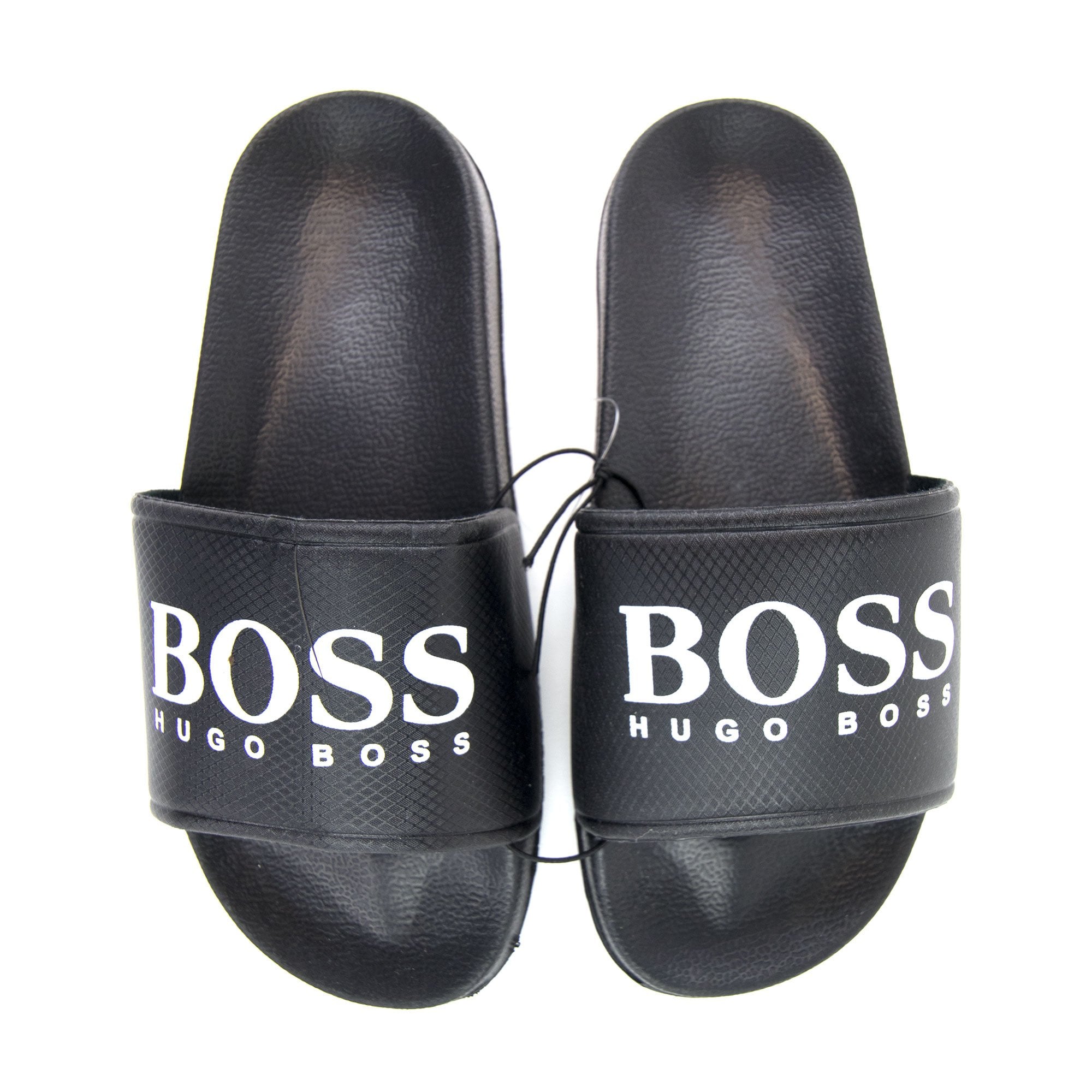 Hugo Boss Kids Logo Slides Black