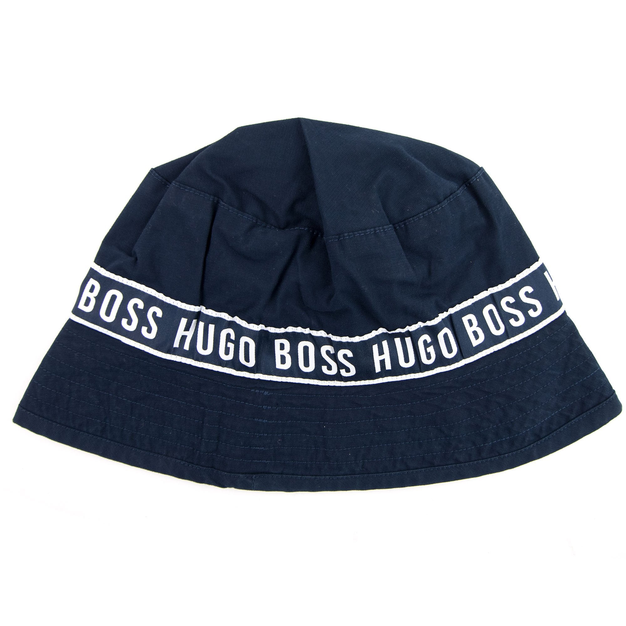 Hugo Boss Kids Logo Bucket Hat Navy