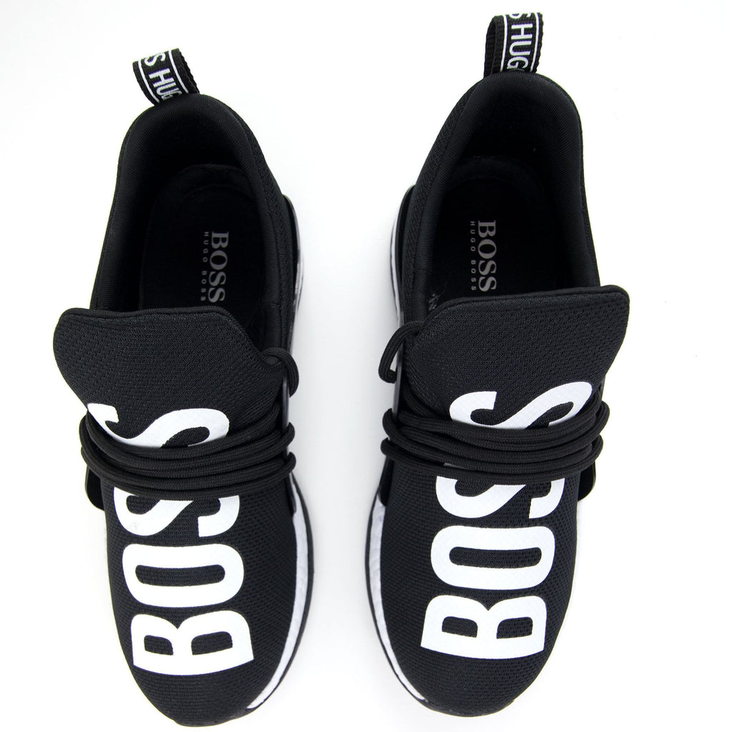 Hugo Boss Kids Large Boss Running Trainer Black/white