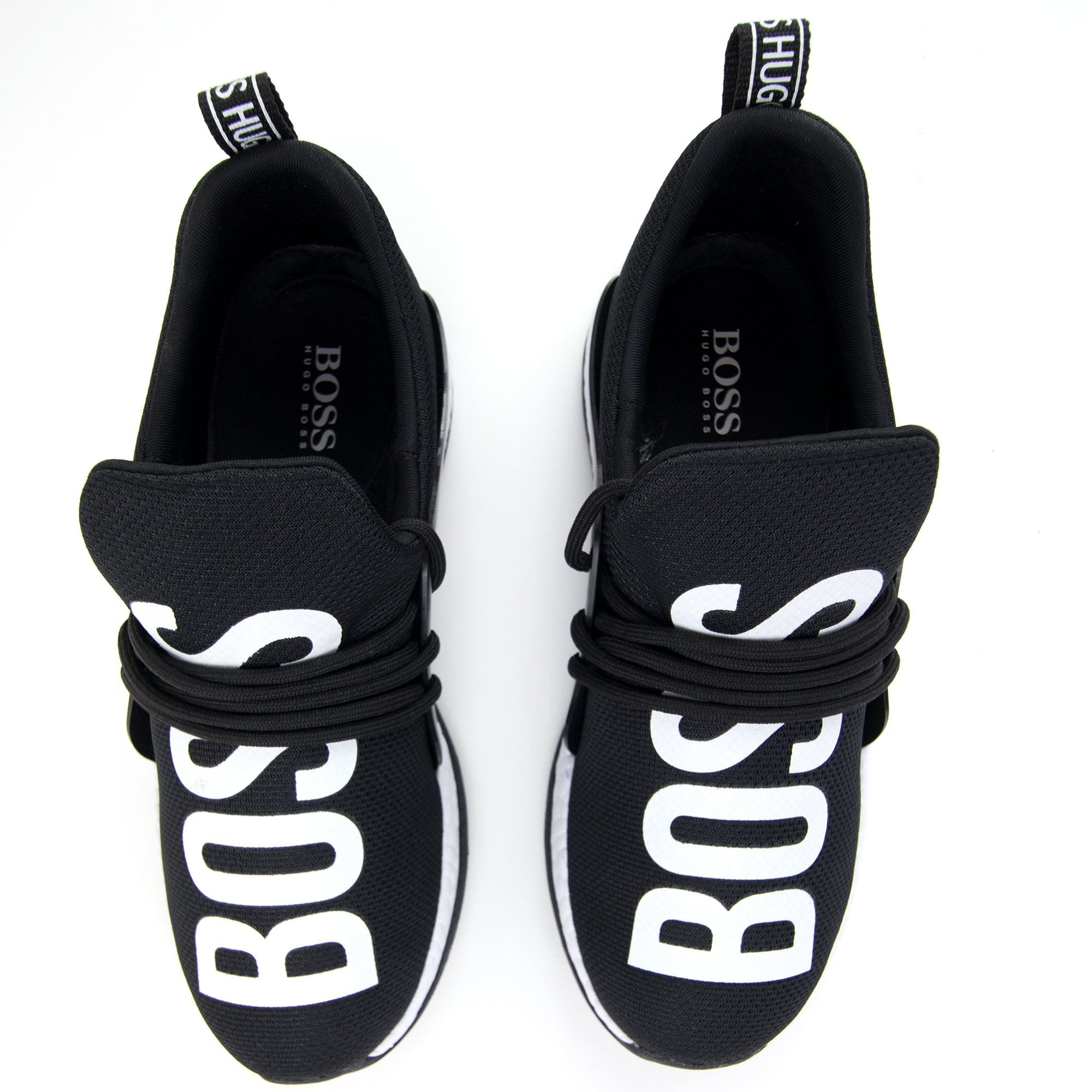 Hugo Boss Kids Large Boss Running Trainer Black/white
