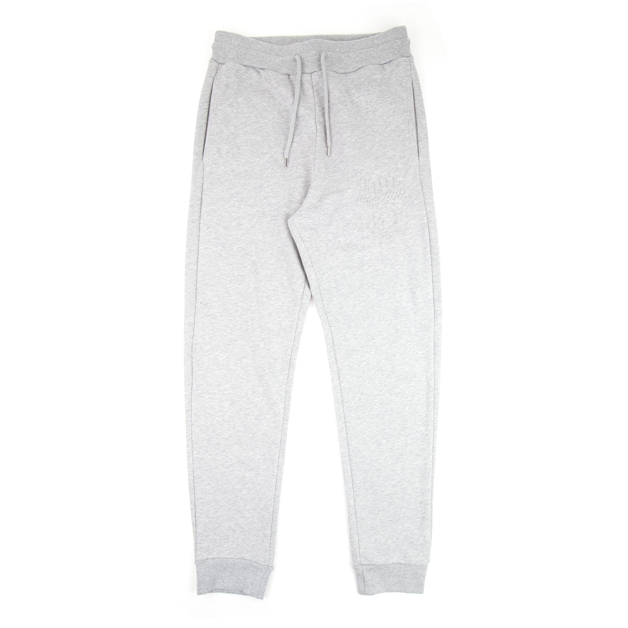 Love Moschino Embossed Peace Logo Tracksuit Pants Grey