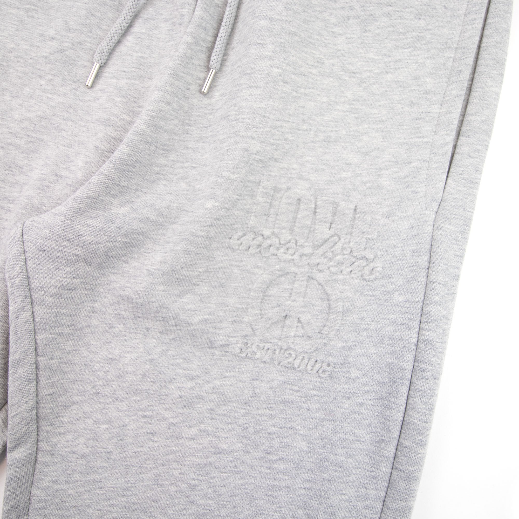 Love Moschino Embossed Peace Logo Tracksuit Pants Grey