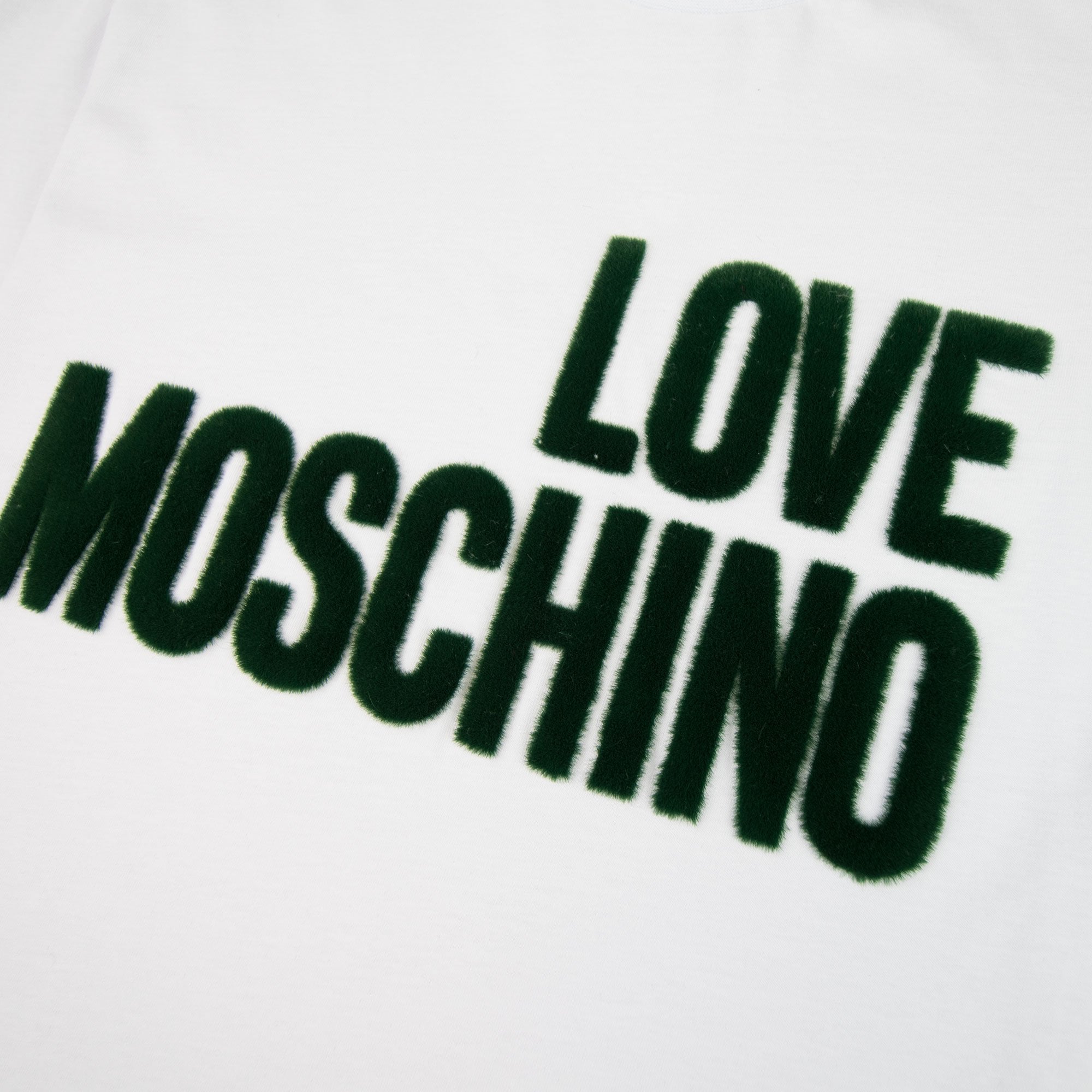 Love Moschino Grass Logo T-shirt White