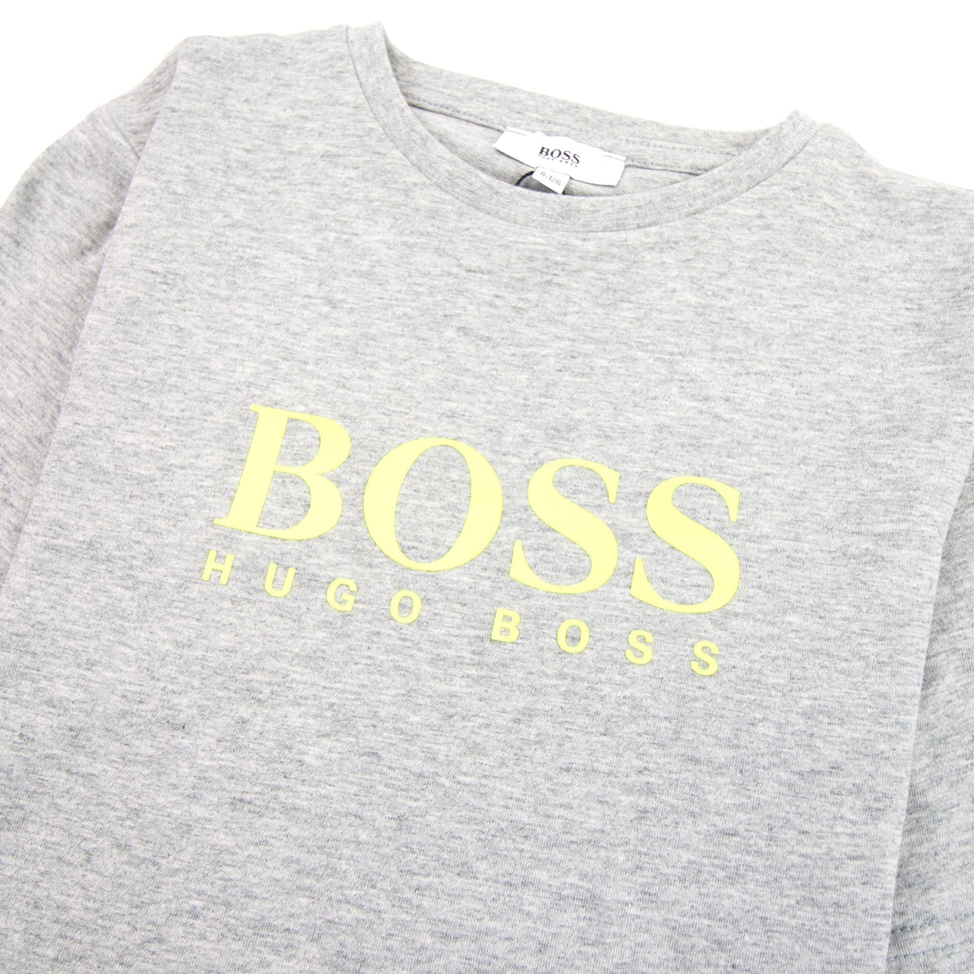 Hugo Boss Kids Small Chest Logo T-shirt Grey/lime