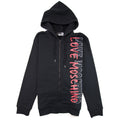 Love Moschino Overlap Script Logo Zip Up Hoodie Black