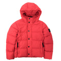 Stone Island Junior Garment Dyed Crinkle Reps Ny Down Jacket Red V0010