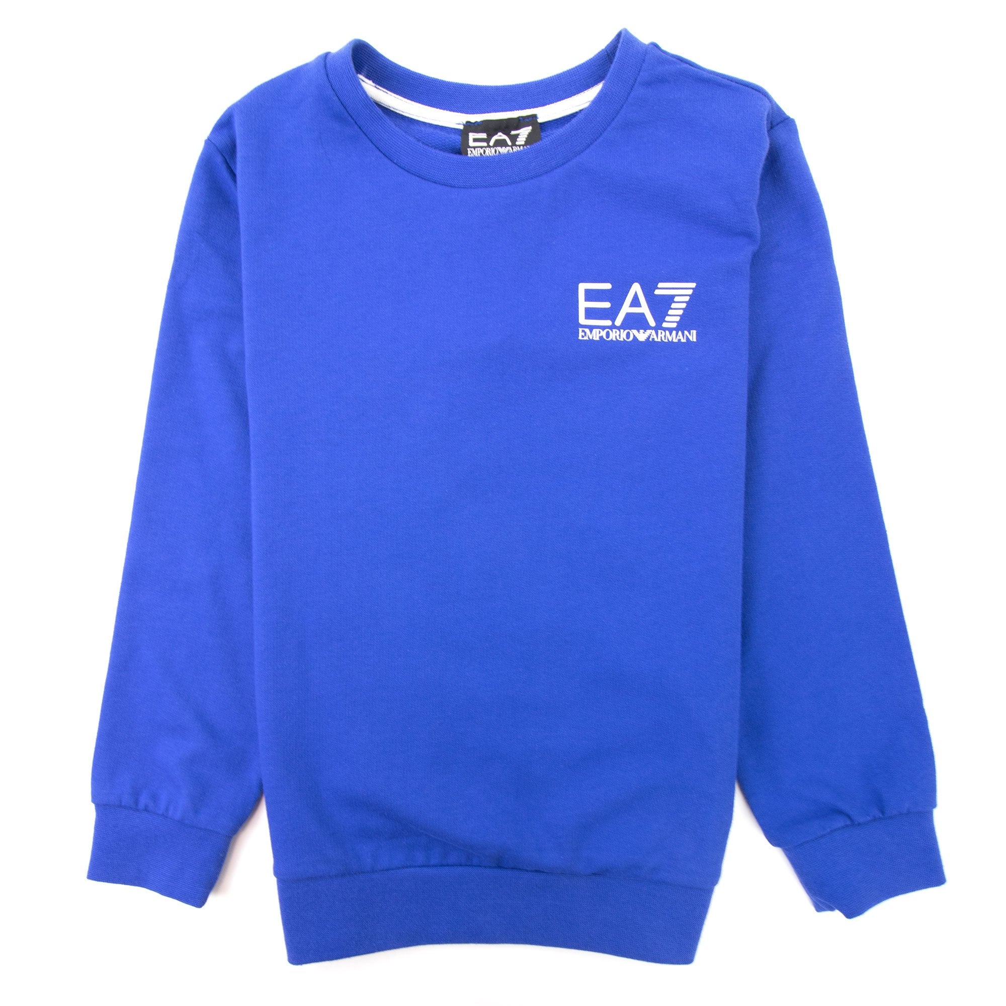 EA7 Junior Chest Logo Sweatshirt Electric Blue