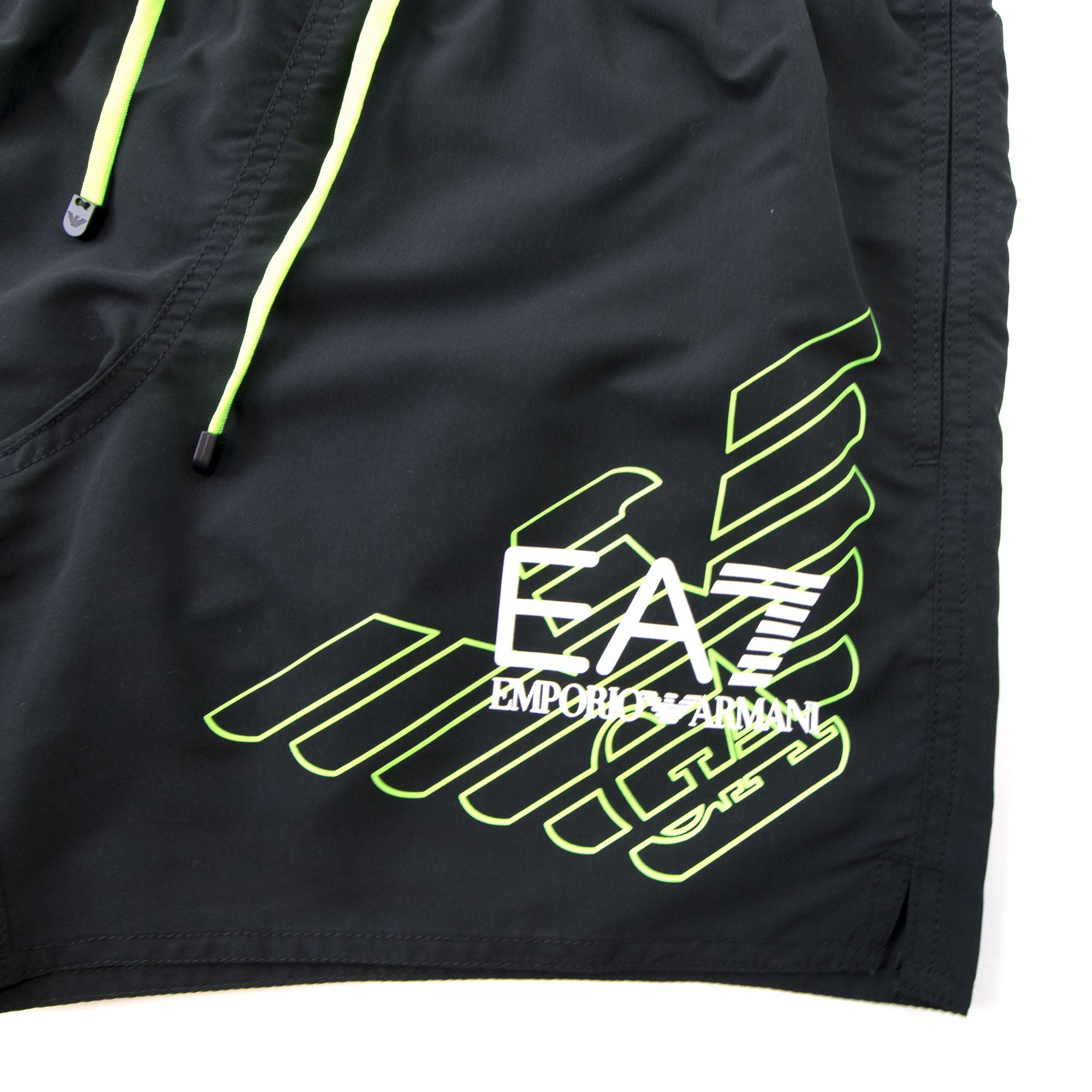 EA7 Neon Eagle Swim Shorts Black