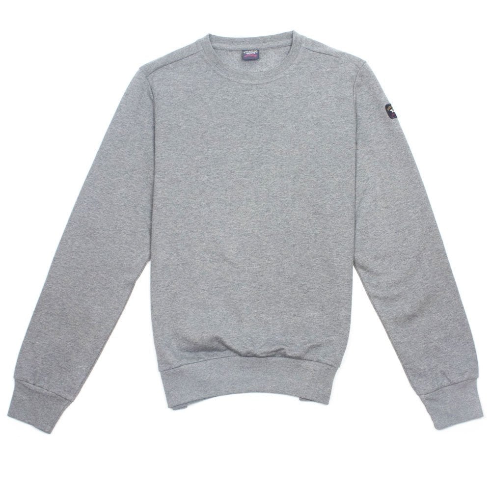 Paul And Shark Arm Patch Crewneck Sweatshirt Light Grey