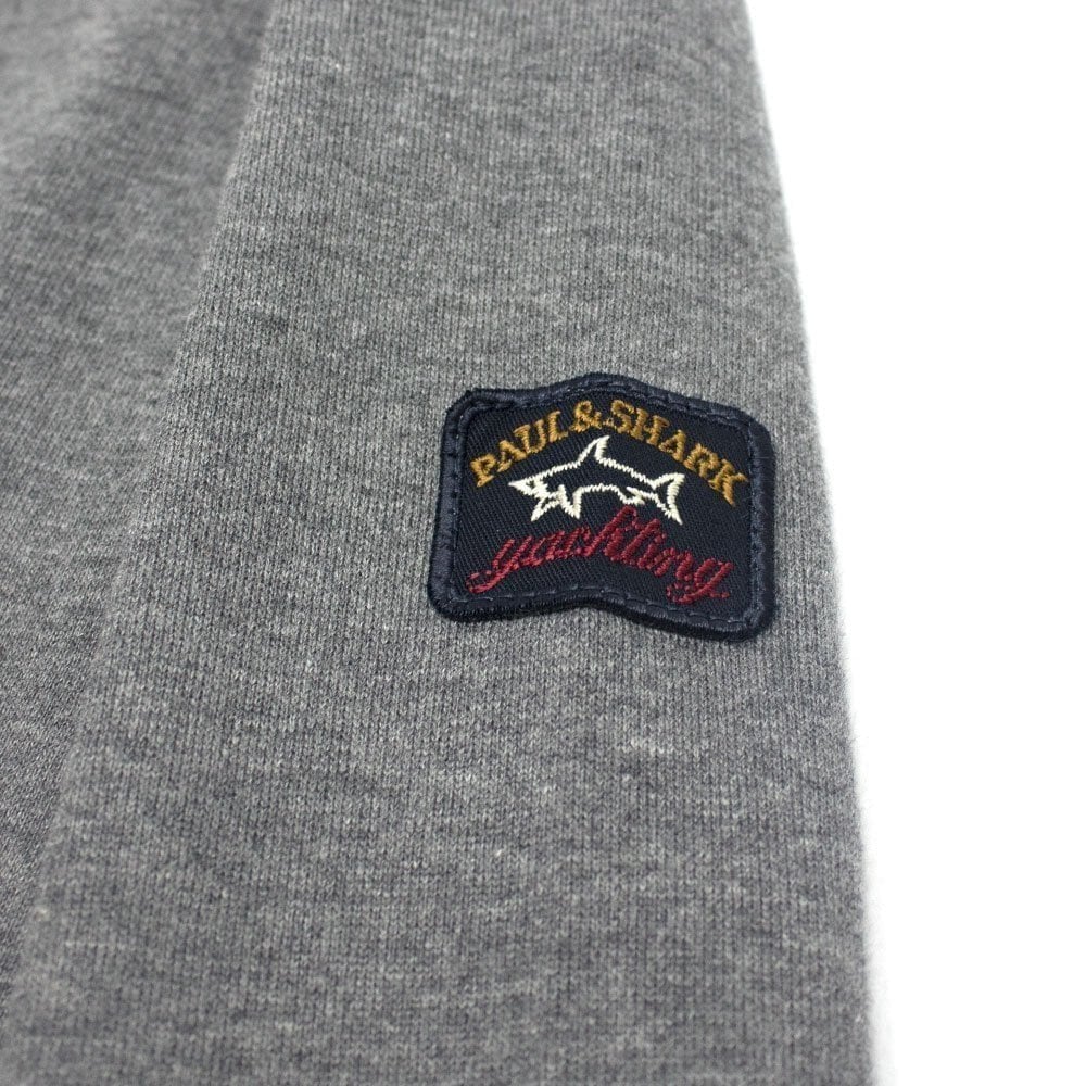 Paul And Shark Arm Patch Crewneck Sweatshirt Light Grey
