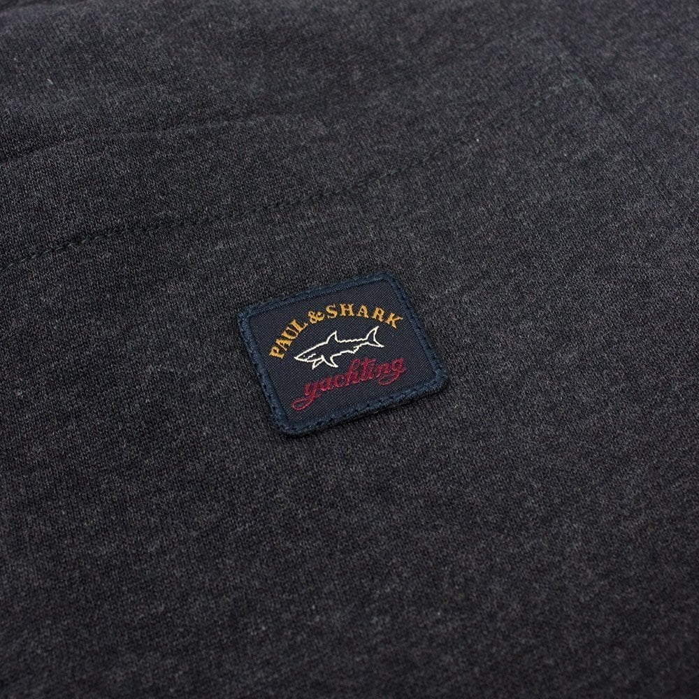 Paul And Shark Back Pocket Patch Logo Tracksuit Bottoms Dark Grey