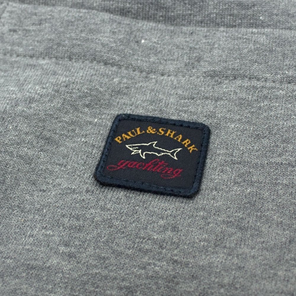 Paul And Shark Back Pocket Patch Logo Tracksuit Bottoms Light Grey
