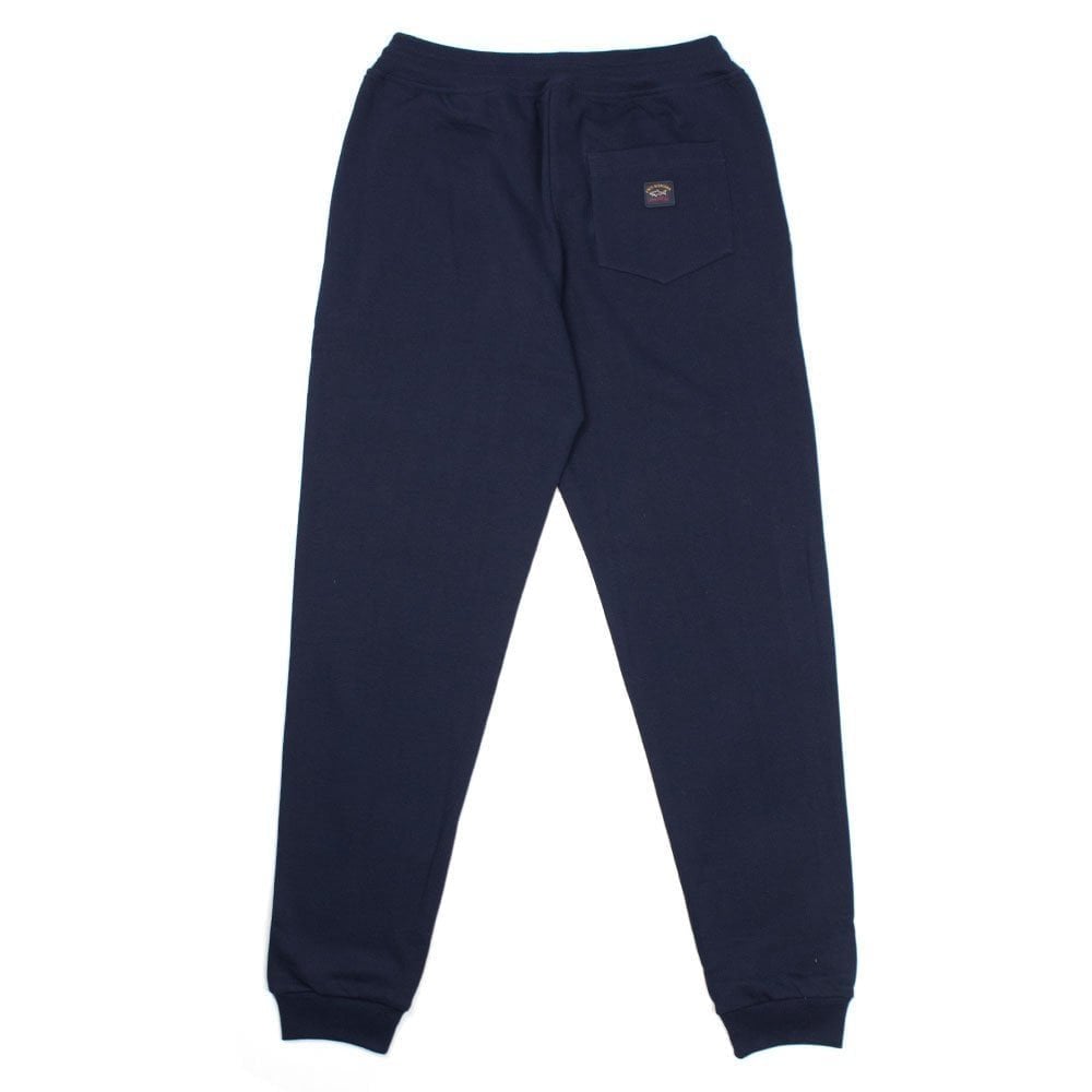 Paul And Shark Back Pocket Patch Logo Tracksuit Bottoms Navy Blue