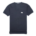 Dolce & Gabbana Metal Logo V Neck T-shirt Navy Blue B0665