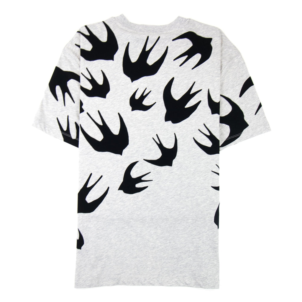 MCQ By Alexander McQueen Signature Swallow T-shirt Grey 1225