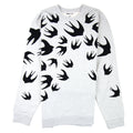 MCQ By Alexander McQueen Felt Swallow Swarm Sweatshirt Grey 1225