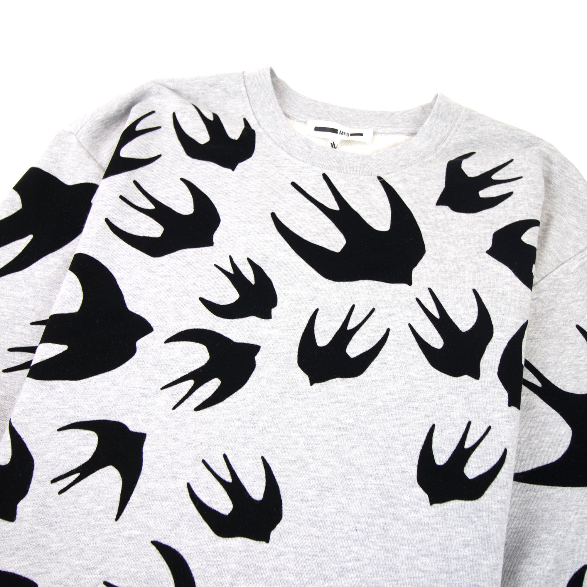 Mcq By Alexander Mcqueen Felt Swallow Swarm Sweatshirt Grey 1225 – Onu