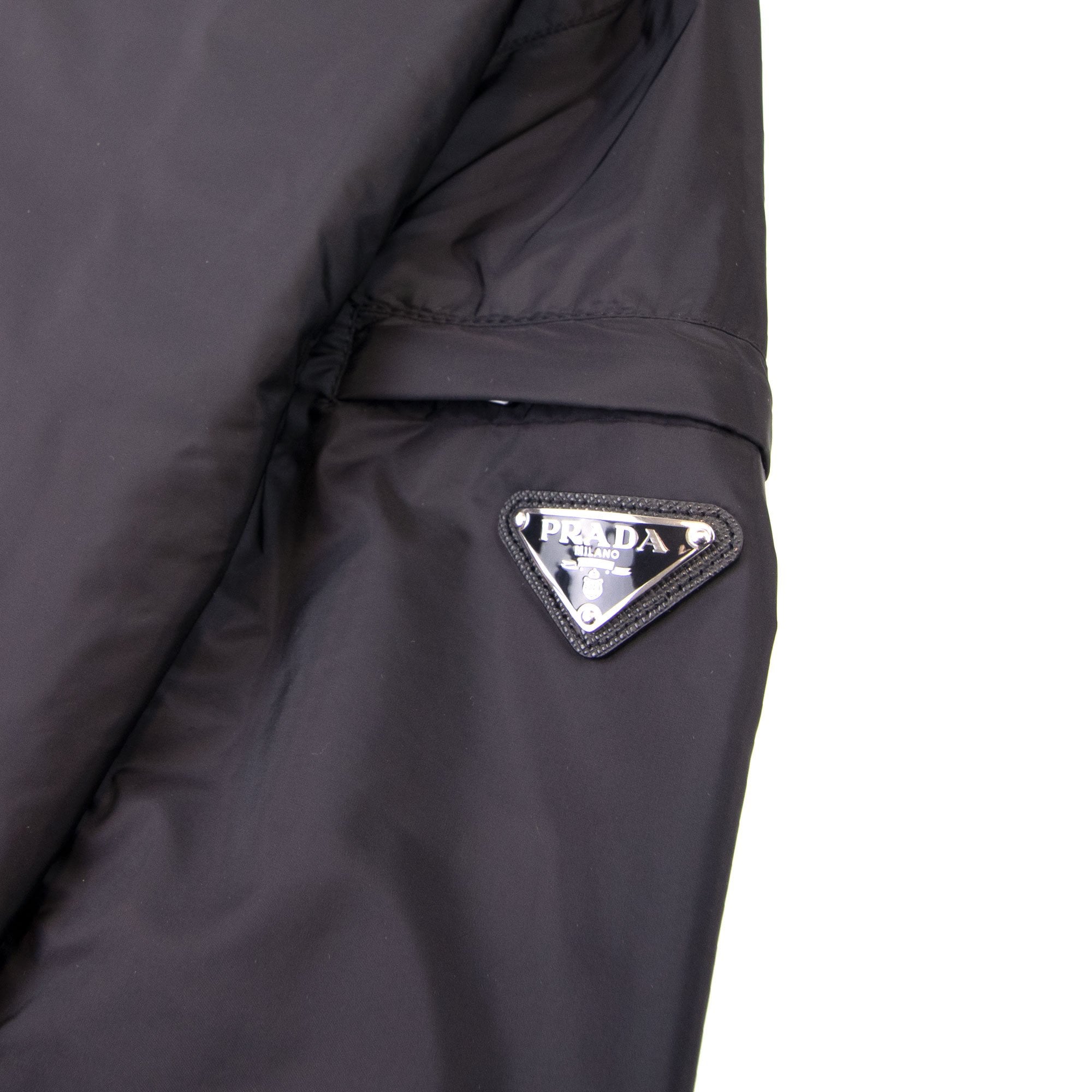 Prada Giubbotto Nylon Piuma Windbreaker Jacket Nero