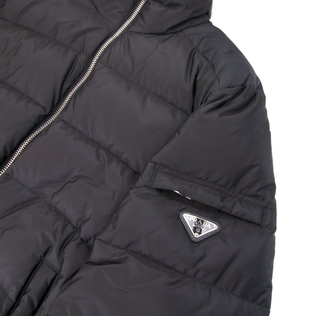 Prada Piumino Nylon Piuma Puffer Jacket Nero