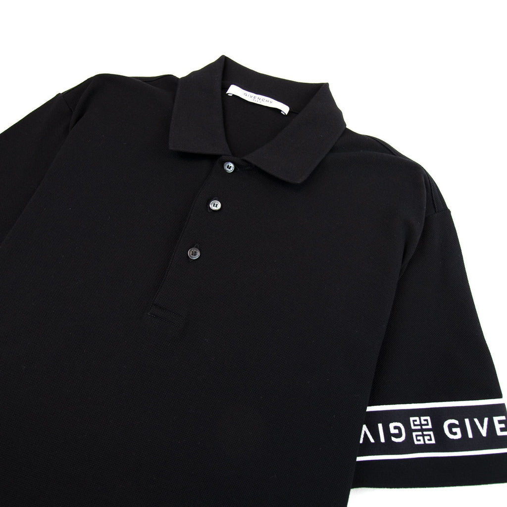 Givenchy 4G Band Slim Fit Polo Black