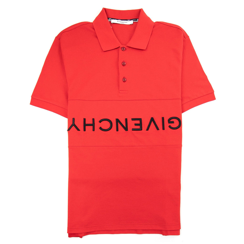 Givenchy Reverse Logo Slim Fit Polo Red