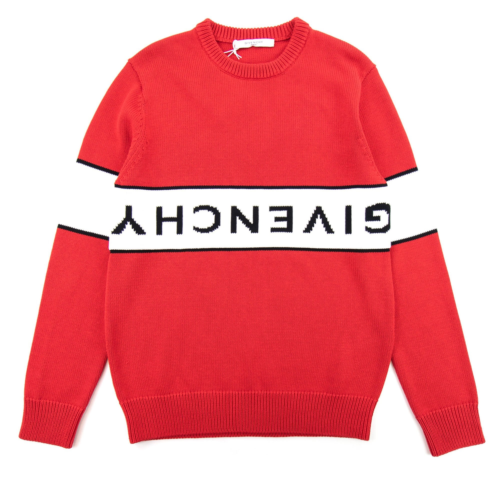 Givenchy Reverse Logo Sweater Red/white