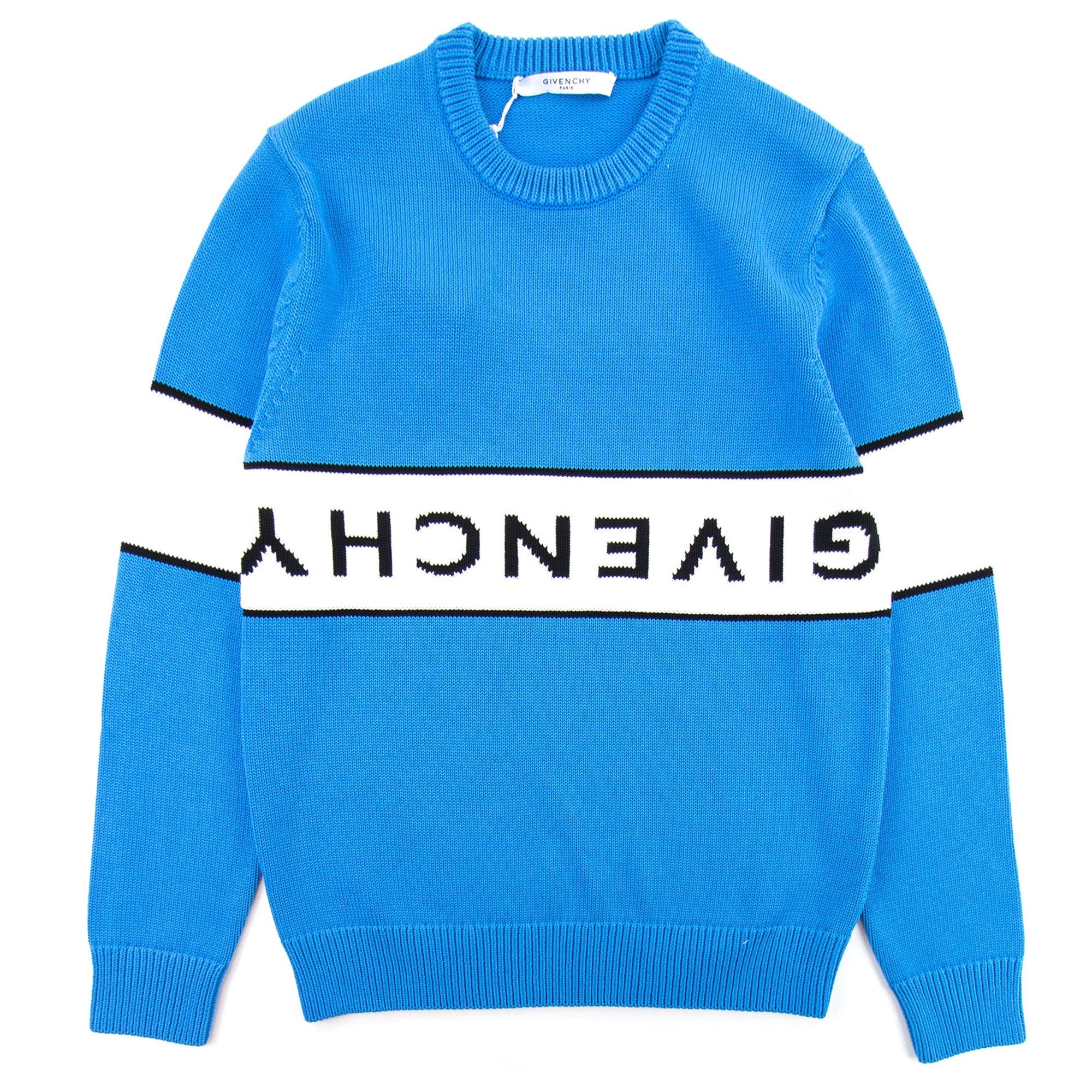 Givenchy Reverse Logo Sweater Blue/white