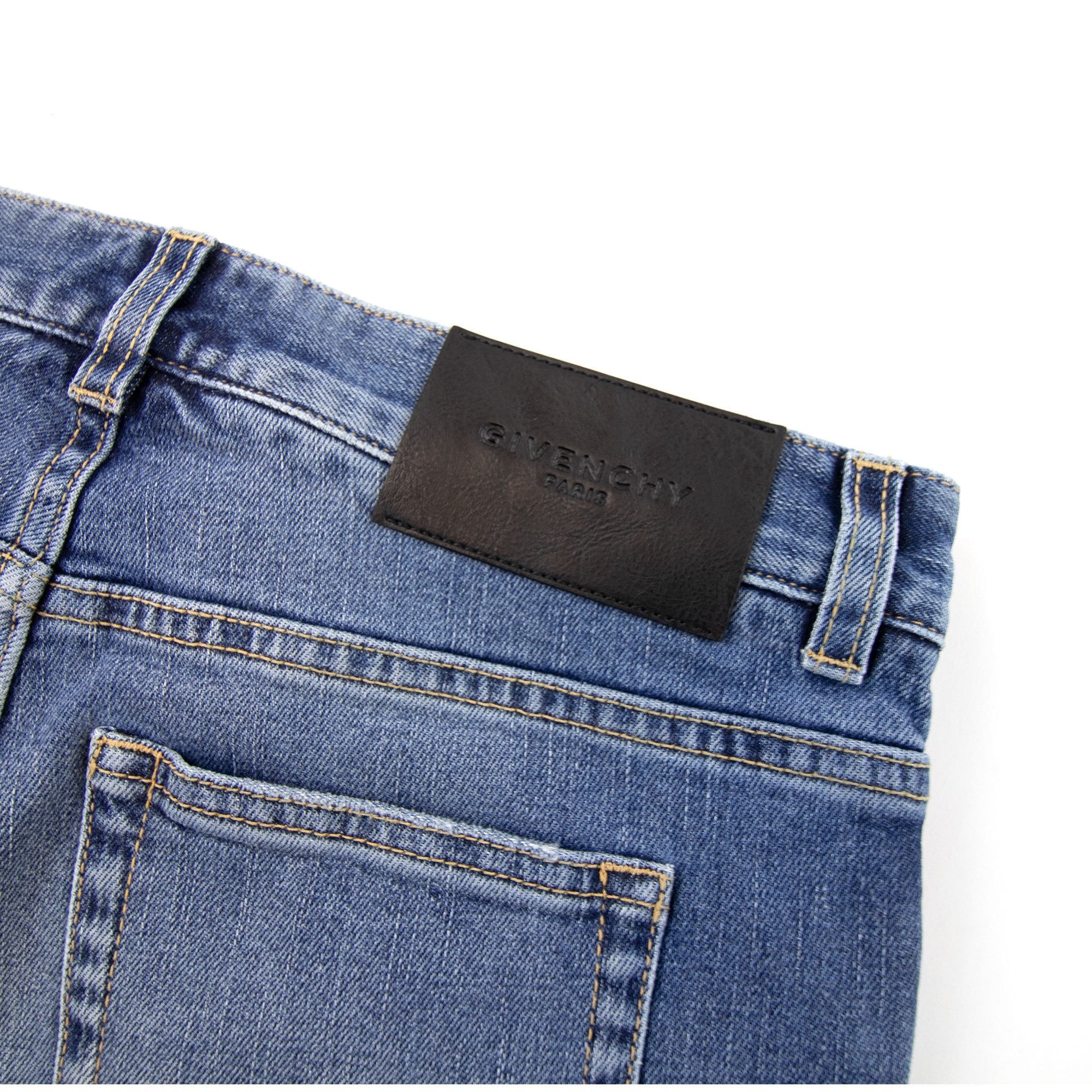 Givenchy Destroyed Slim Fit Jeans Blue